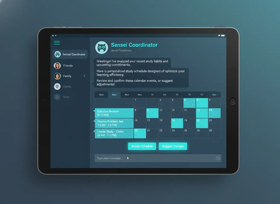 AI Coordinator planning a schedule